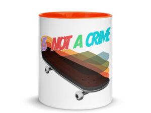 is not a crime Tasse mit farbiger Innenseite