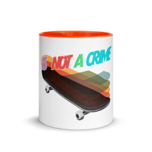 is not a crime Tasse mit farbiger Innenseite