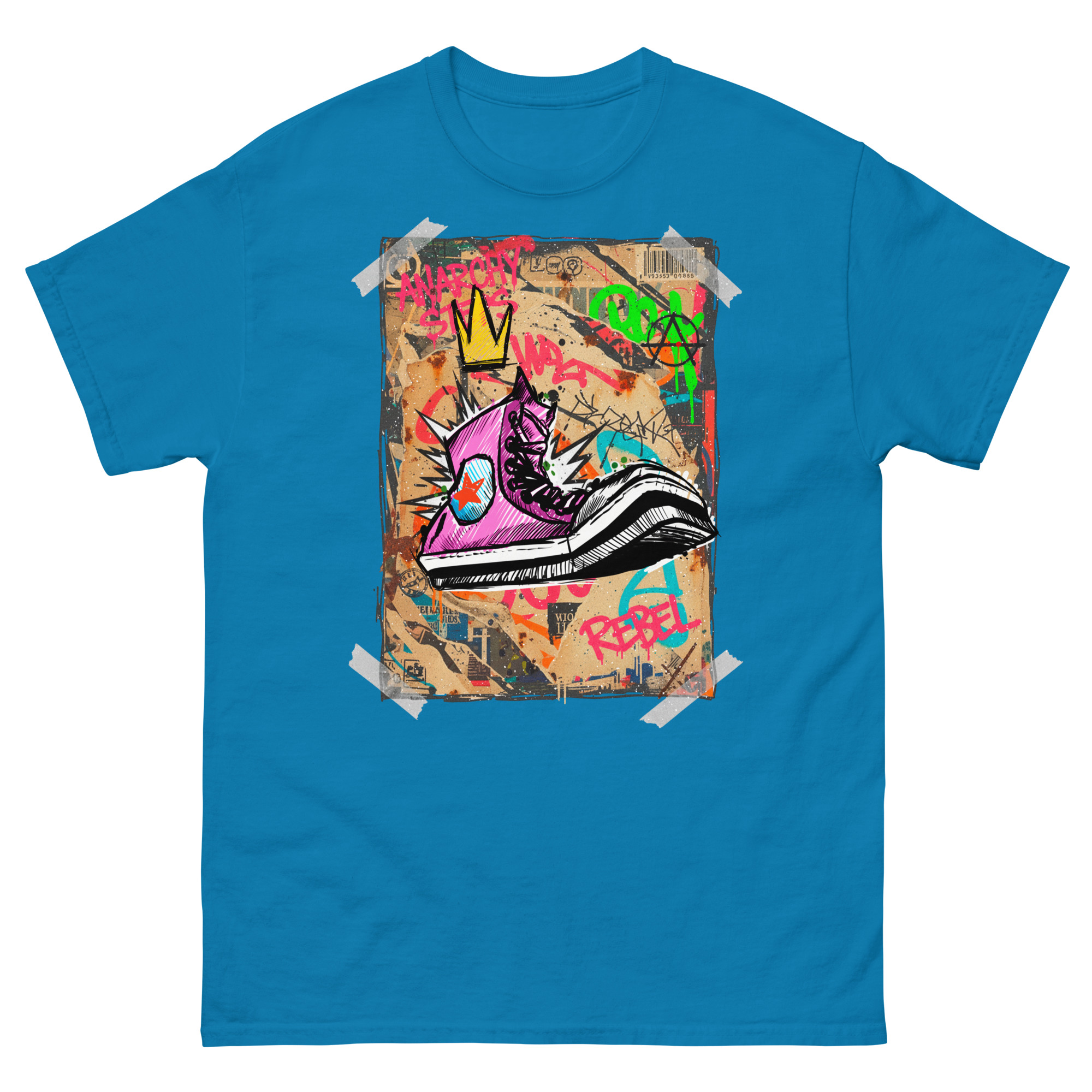 Unisex classic tee sapphire front 691b26a9e424e.jpg