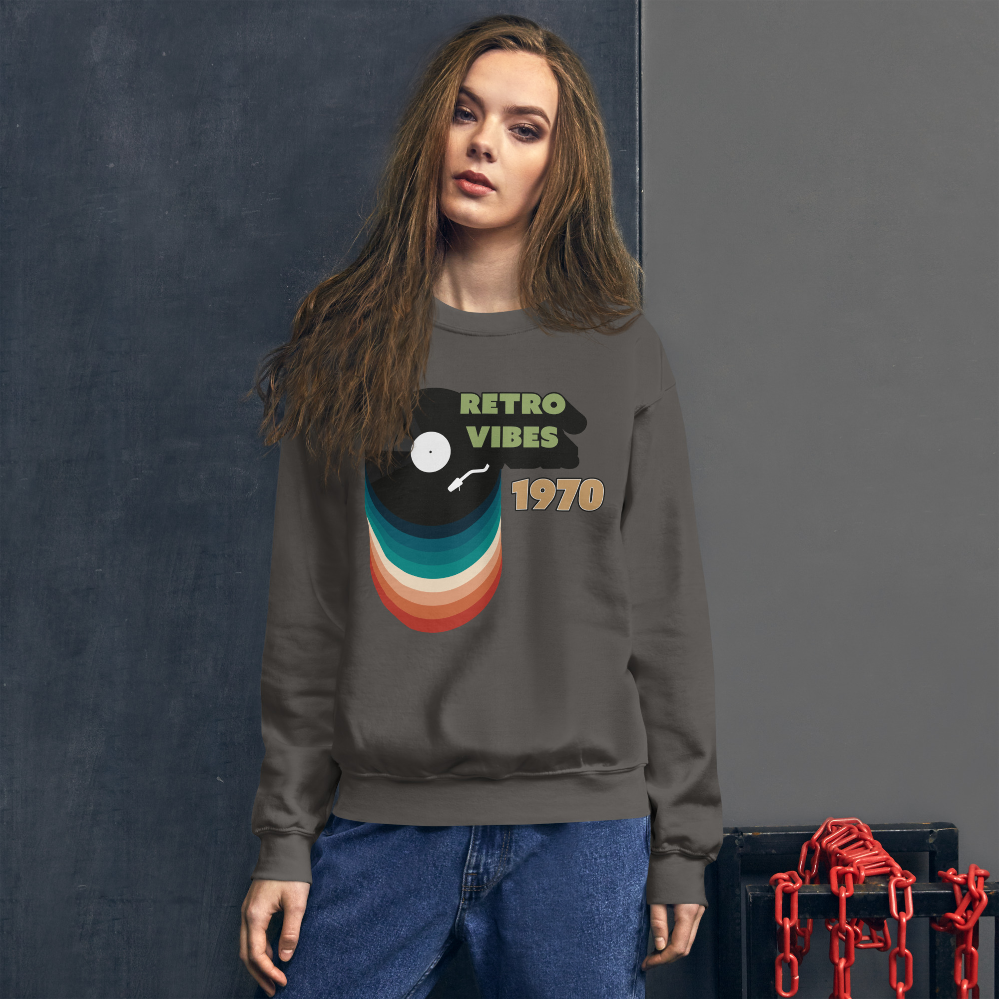 Unisex crew neck sweatshirt charcoal front 690de546a3fd7.jpg