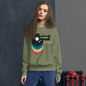 Unisex crew neck sweatshirt military green front 690de5469c2d4.jpg