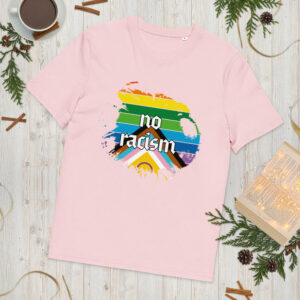 Unisex organic cotton t shirt cotton pink front 2 69199f72d714b.jpg