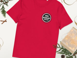 Unisex organic cotton t shirt red front 69062b11f2891.jpg