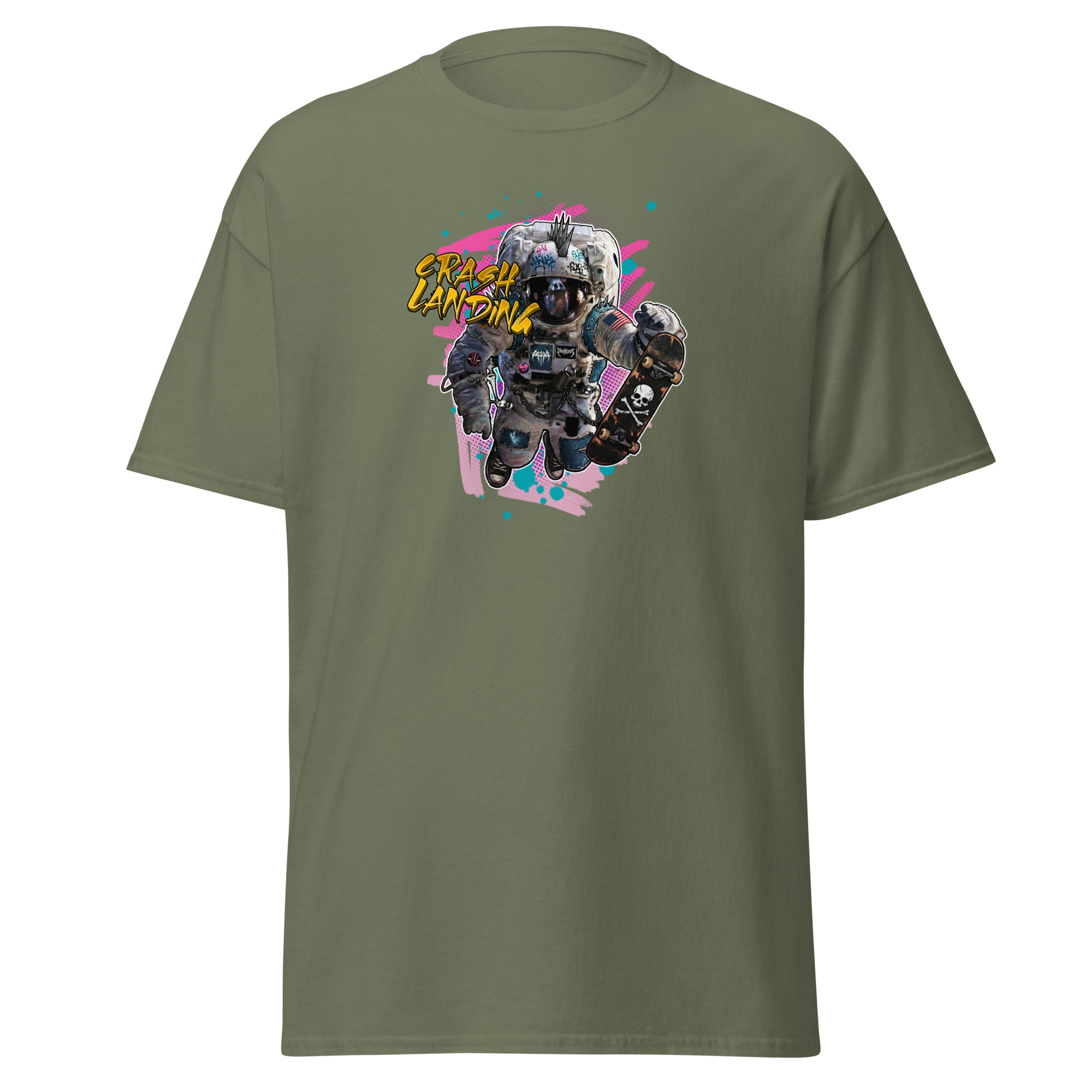 Unisex classic tee military green front 69355633bda4b.jpg