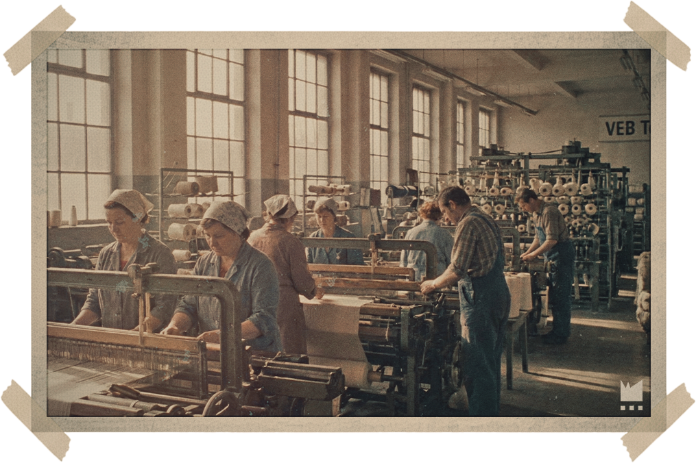 Mockup Postkarte Textilfrabrik